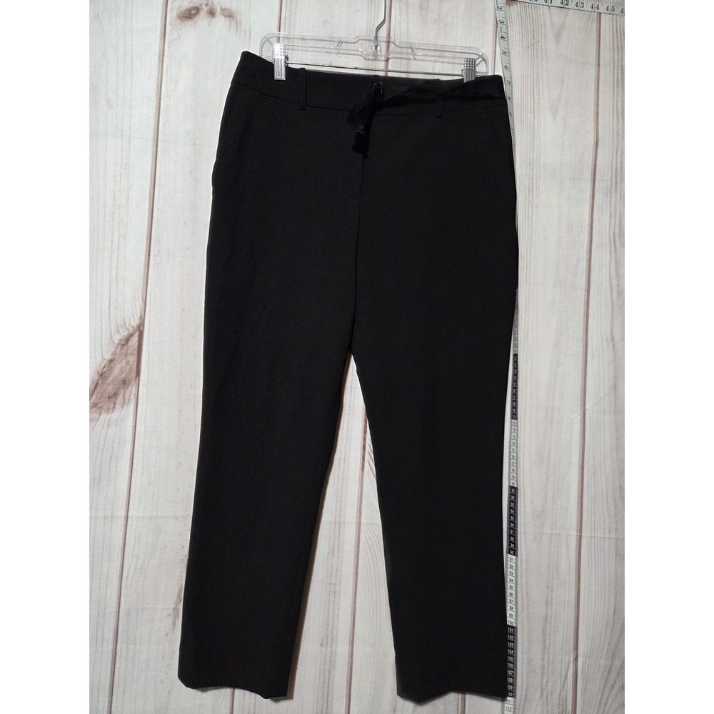 DKNY‎ Black Belted Cropped Trouser Pants Women's Size 6